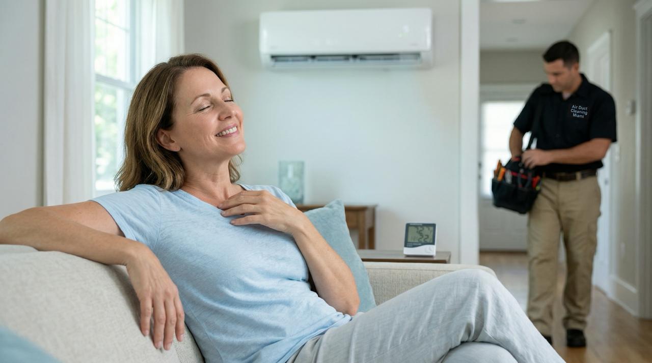 Clean AC coil vs dirty coil comparison — Miami HVAC service