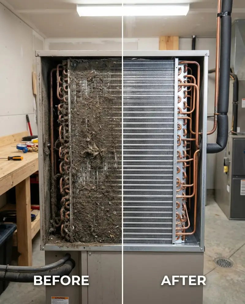 AC coil cleaning service