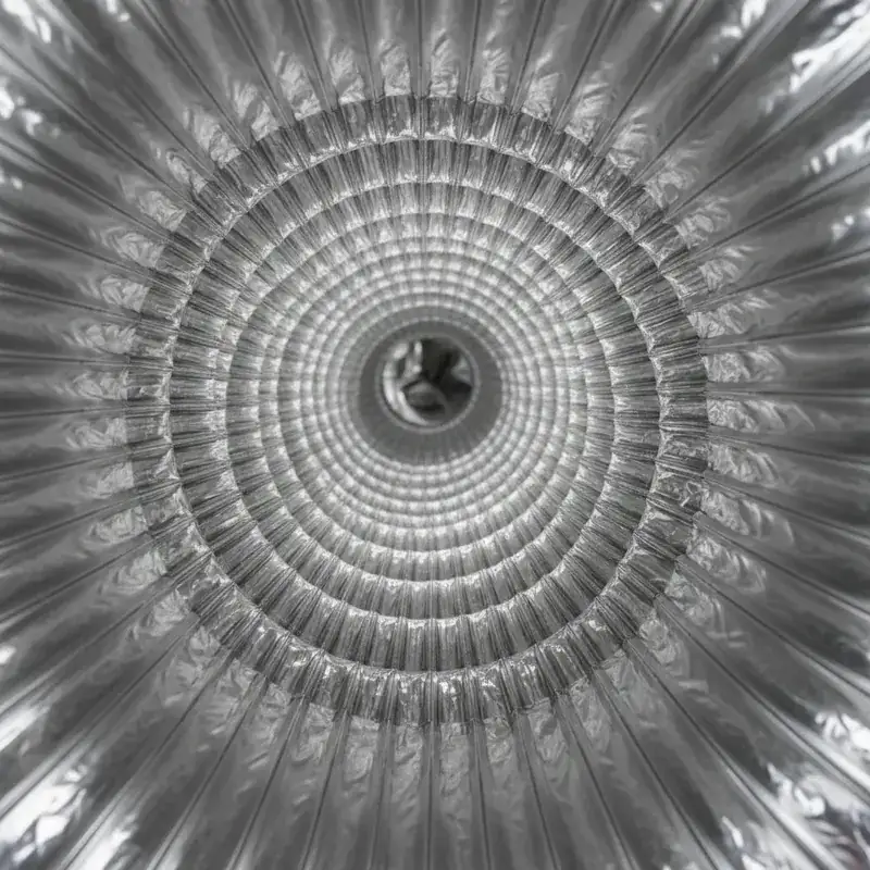 Clean dryer vent after professional blow-out cleaning - clear airflow