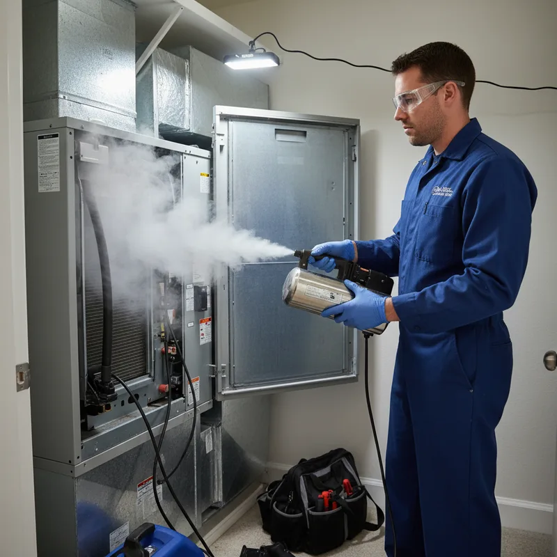 EPA-approved fogger sanitizing air conditioning ducts