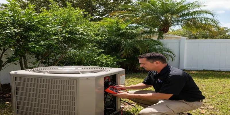 Sunrise FL AC repair common summer failures — capacitor, refrigerant, coil freeze, drain backup